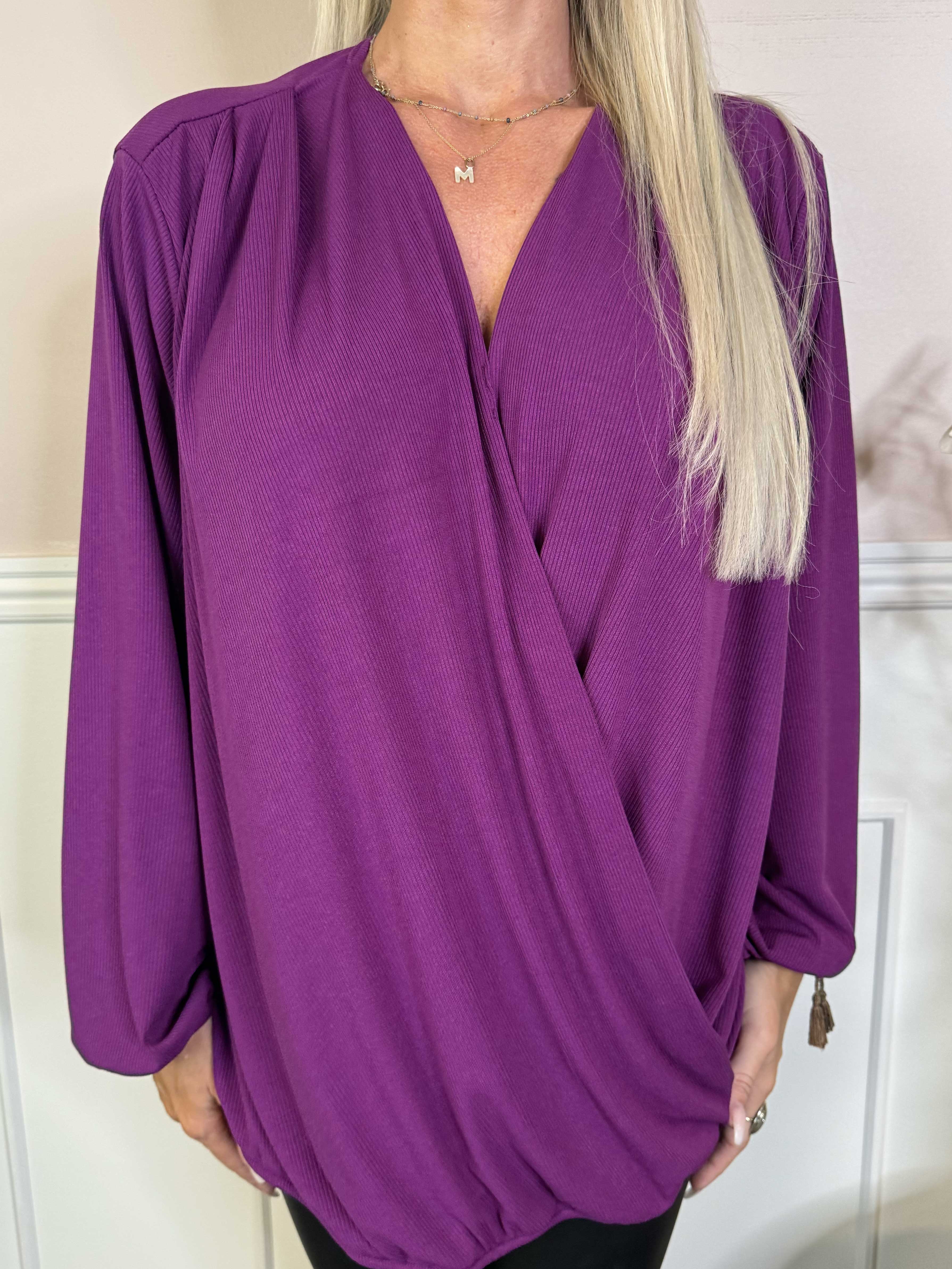 Naomi - Ribbstickad tunika med resår